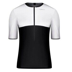 Roka Women’s Gen II Elite Aero Short Sleeve Triathlon Top Black White Size Large